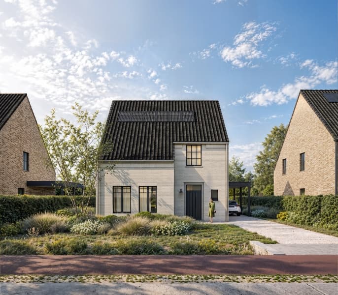 Stijlvolle open bebouwing met vier slaapkamers, carport en een diepe tuin te Lokeren